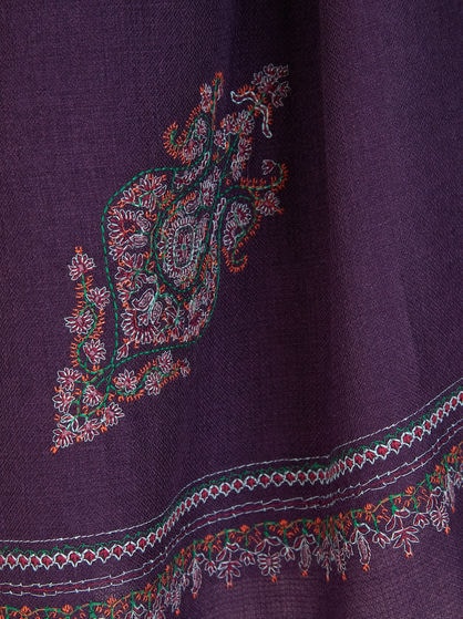 ペイズリー エンブロイダリー シルク・カシミヤ ストール