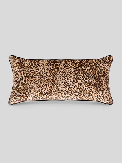ANIMAL PRINT PRINT CUSHION WITH CONTRASTING BORDERS