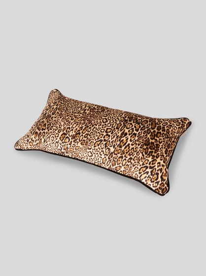 ANIMAL PRINT PRINT CUSHION WITH CONTRASTING BORDERS