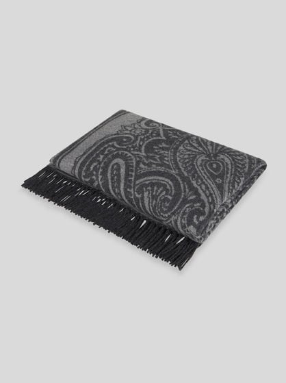 WOOL AND CASHMERE THROW BLANKET