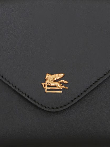 LEATHER CLUTCH BAG WITH PEGASO