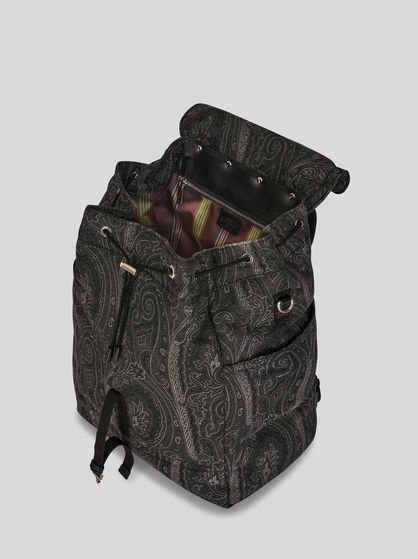 BACKPACK WITH PAISLEY PATTERN
