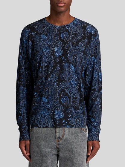 PAISLEY SILK AND CASHMERE JUMPER