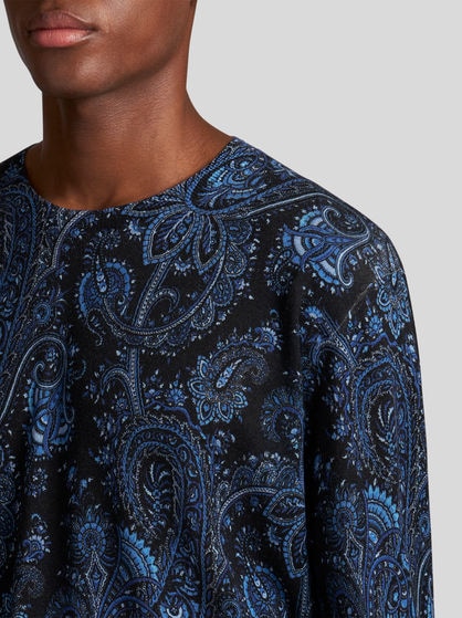 PAISLEY SILK AND CASHMERE JUMPER
