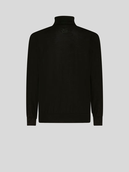 HIGH NECK JUMPER WITH LOGO ON REAR
