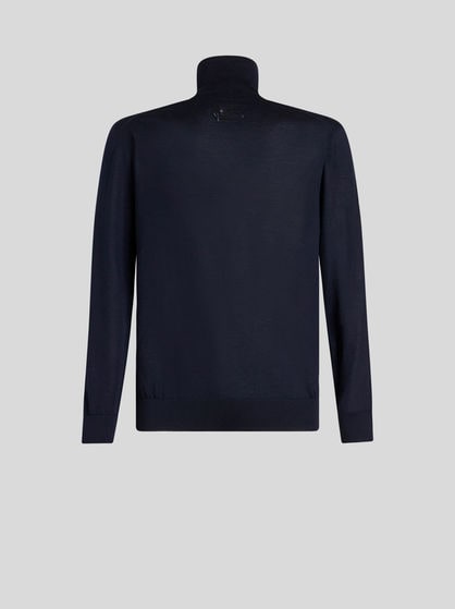 HIGH NECK JUMPER WITH LOGO ON REAR