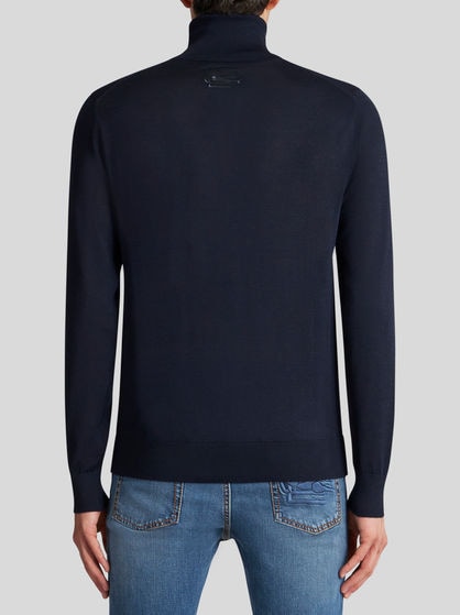 HIGH NECK JUMPER WITH LOGO ON REAR