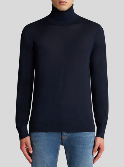 HIGH NECK JUMPER WITH LOGO ON REAR