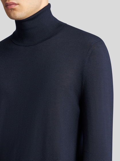 HIGH NECK JUMPER WITH LOGO ON REAR