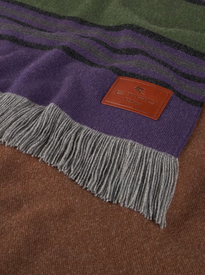 WOOL AND CASHMERE THROW BLANKET