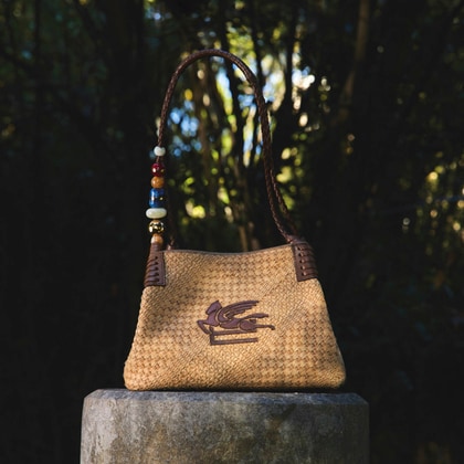 Etro libra bag in raffia