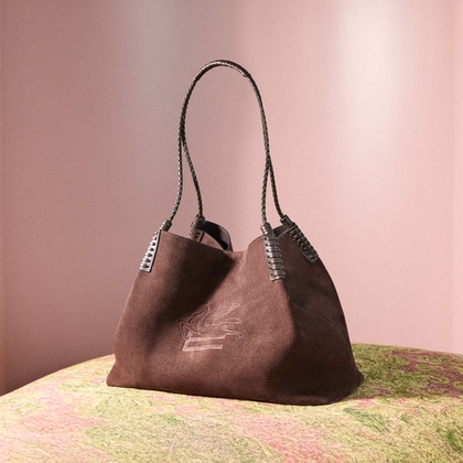 Etro Libra bag in brown suede