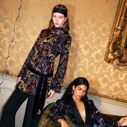 Women wearing Etro Holiday collection