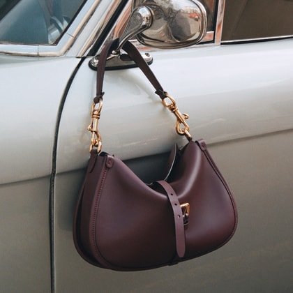 Etro Pony bag in burgundy leather