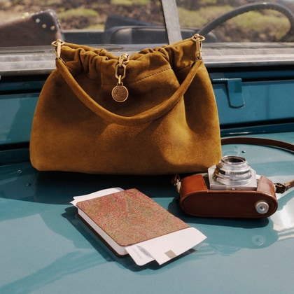 Etro VELA BLOSSOM BAG IN SUEDE