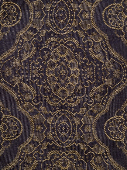 DRESS WITH GOLD DAMASK JACQUARD MOTIF