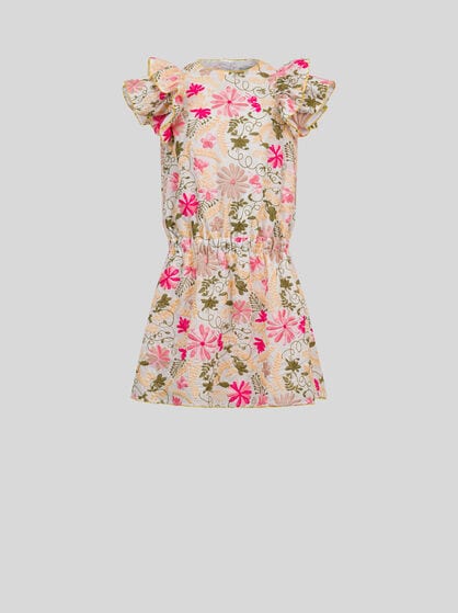 DRESS WITH FLORAL EMBROIDERY
