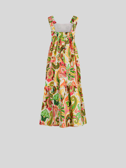 PURE COTTON DRESS WITH PAISLEY MOTIF