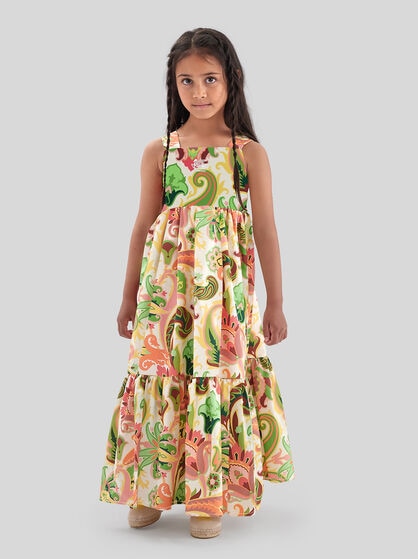 PURE COTTON DRESS WITH PAISLEY MOTIF