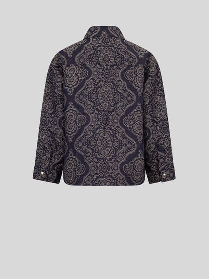 BEIGE DAMASK JACQUARD JACKET