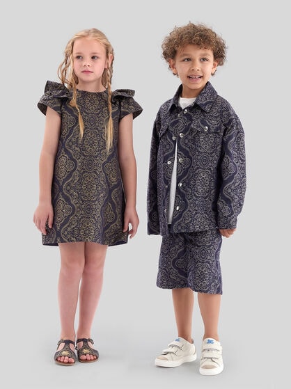BEIGE DAMASK JACQUARD JACKET