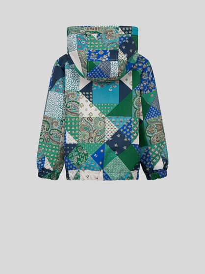 JACKET WITH PATCHWORK EFFECT AND PEGASO