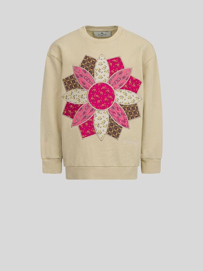 PRINTS LEGACY FLORAL PATCHWORK SWEATSHIRT