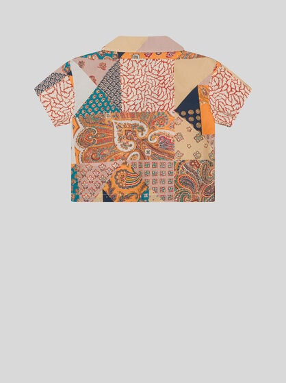 PATCHWORK COTTON SHIRT