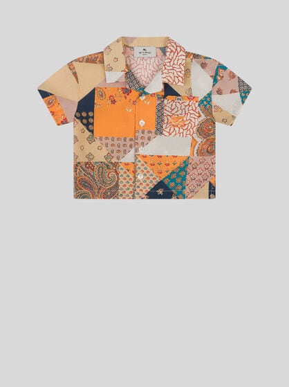 PATCHWORK COTTON SHIRT