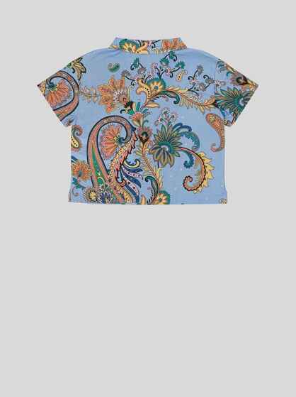 BOWLING SHIRT WITH PLACED PRINT