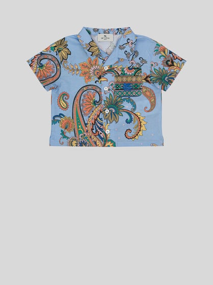 BOWLING SHIRT WITH PLACED PRINT