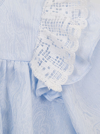 PAISLEY JACQUARD SHIRT WITH RUFFLES
