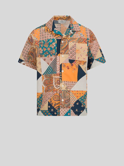 PATCHWORK COTTON SHIRT