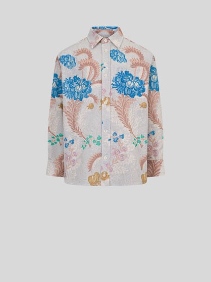 SHIRT WITH PAISLEY AND FLORAL MOTIFS