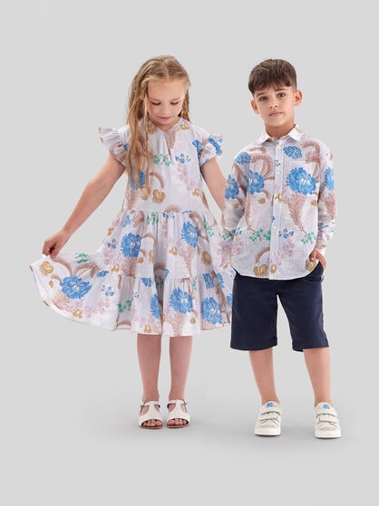 SHIRT WITH PAISLEY AND FLORAL MOTIFS