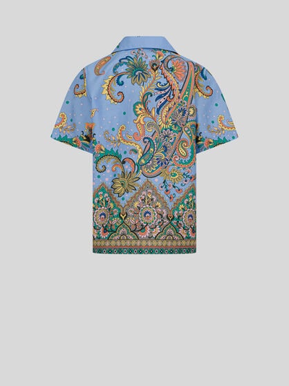 BOWLING SHIRT WITH PLACED PRINT
