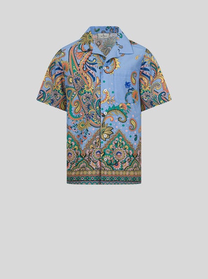 BOWLING SHIRT WITH PLACED PRINT