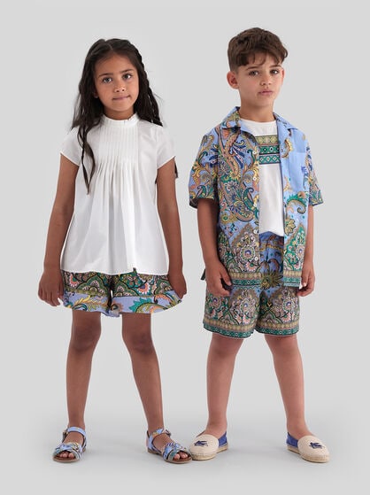 BOWLING SHIRT WITH PLACED PRINT