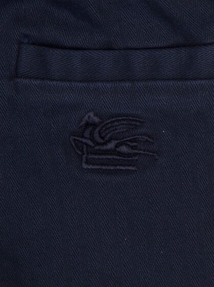 TAILORED SHORTS WITH PEGASO EMBROIDERY