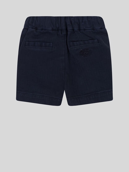 TAILORED SHORTS WITH PEGASO EMBROIDERY