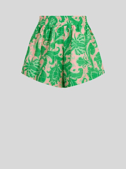 MUSLIN SHORTS WITH PRINT