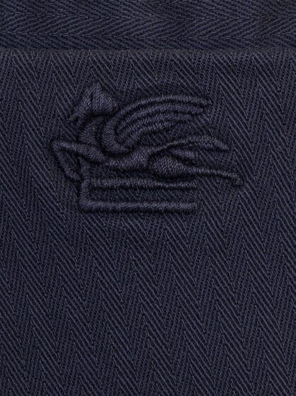 HERRINGBONE-WOVEN SHORTS
