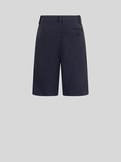 HERRINGBONE-WOVEN SHORTS