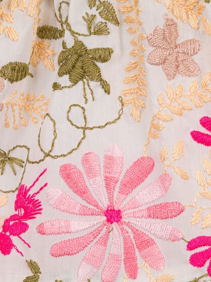 SKIRT WITH ELABORATE FLORAL EMBROIDERY