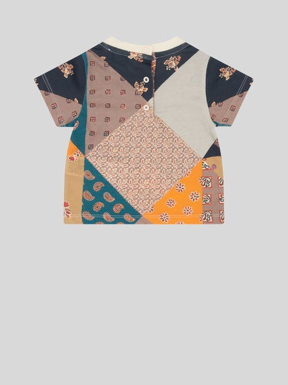 PATCHWORK CREW-NECK T-SHIRT