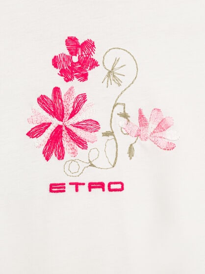 T-SHIRT WITH EMBROIDERY AND LOGO