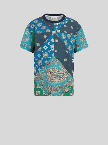 PATCHWORK CREW-NECK T-SHIRT
