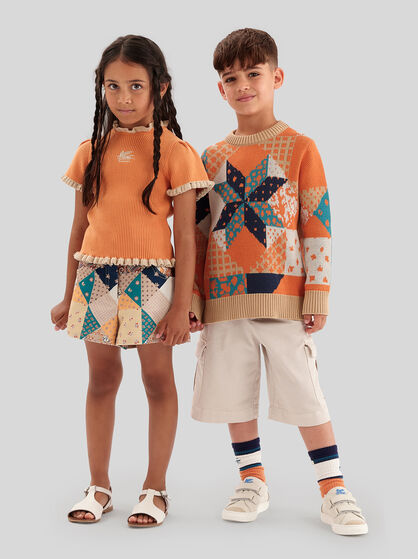 PATCHWORK CREW-NECK JUMPER