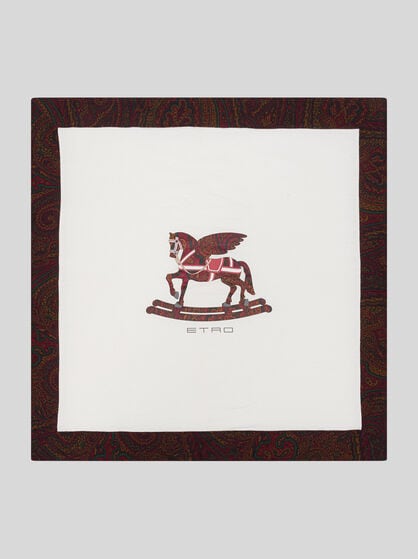 BLANKET WITH PEGASO AND PAISLEY MOTIF