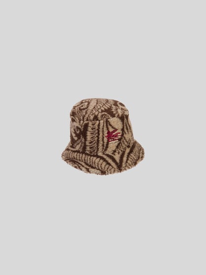 WOOL-BLEND JACQUARD BUCKET HAT